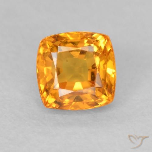 0.61ct Натуральный Средний апельсин Сапфир, Подушка, VVS-VS