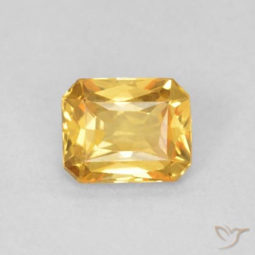 0.45ct Натуральный Top Gold Сапфир, Изумрудная огранка, Чистота VVS