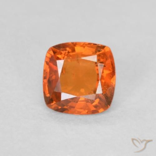 0.47ct Натуральный Красновато-оранжевый Сапфир, Подушка, Чистота VS