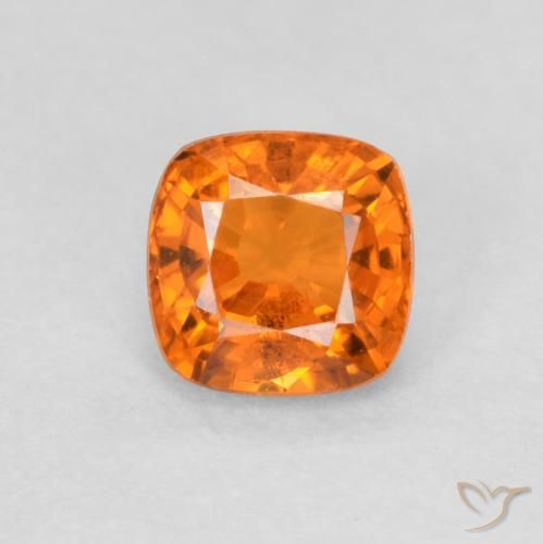 0.65ct Натуральный Средний апельсин Сапфир, Подушка, Чистота VS