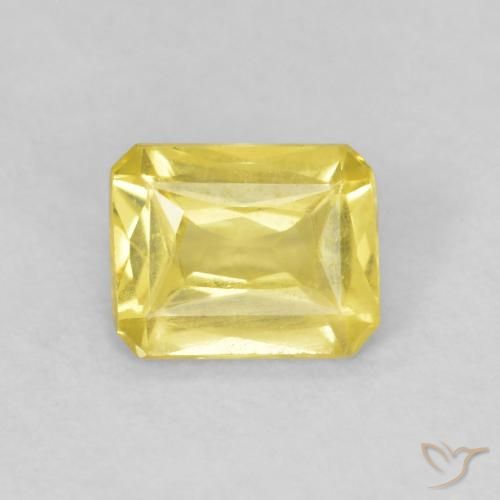 0.47ct Натуральный Землисто-желтый Сапфир, Изумрудная огранка, VVS-VS
