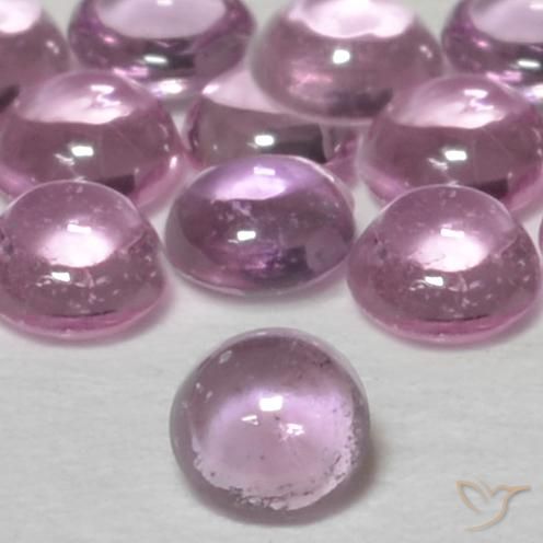 0.07ct Натуральный Светло-королевский фиолетовый розовый Сапфир, Круглый, Прозрачный
