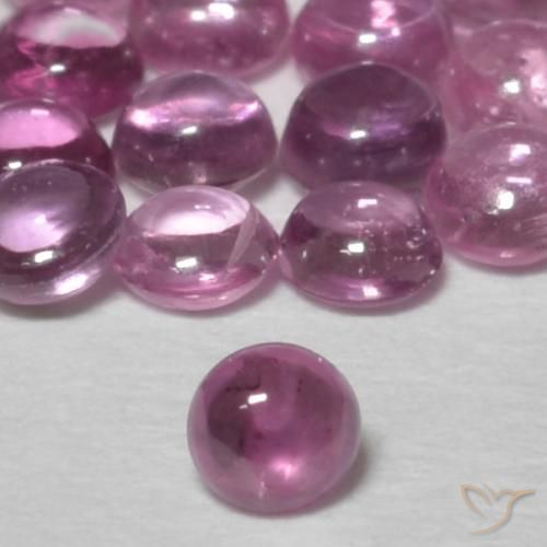 0.10ct Натуральный Средний фиолетовый Сапфир, Круглый, Прозрачный