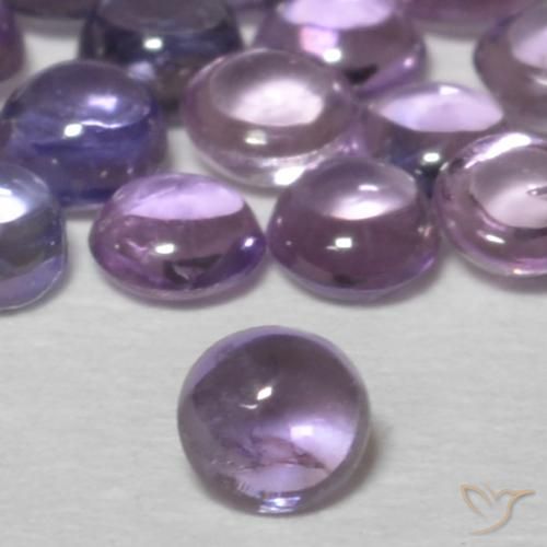 0.11ct Натуральный Средний фиолетовый Сапфир, Круглый, Прозрачный