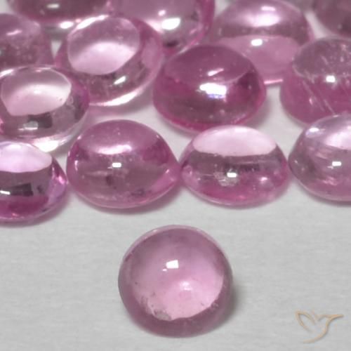 0.09ct Натуральный Светло-розовый Сапфир, Круглый, Прозрачный
