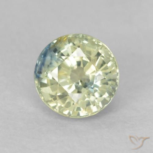 0.58ct Натуральный Medium Light-Yellow Сапфир, Круглый, Чистота VS