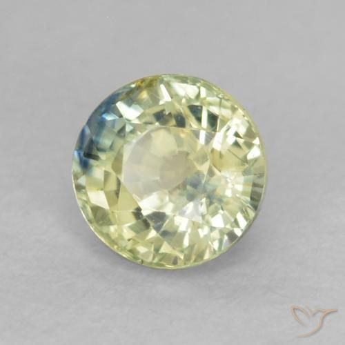 0.58 карата, натуральный Medium Light-Yellow Сапфир, Круглый, Чистота VS