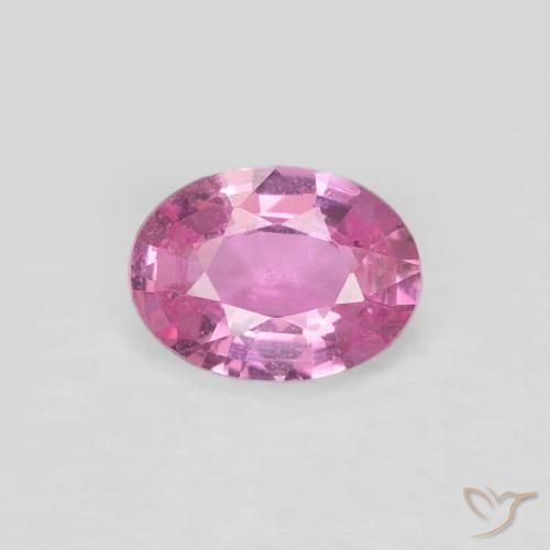 0.62ct Натуральный Средний розовый Сапфир, Овал, Чистота VS