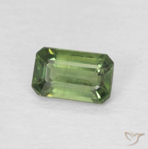 0.42 карата, натуральный Medium Dark-Green Сапфир, Октагон / Изумрудная Огранка, Чистота VS