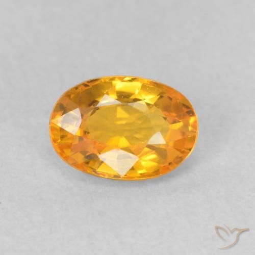 0.67ct Натуральный Средний апельсин Сапфир, Овал, VVS-VS, Photo A