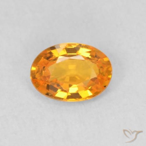 0.53ct Натуральный Средний апельсин Сапфир, Овал, VVS-VS