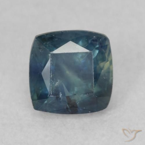 0.66ct Натуральный Бирюзовый Сапфир, Подушка, VS-SI