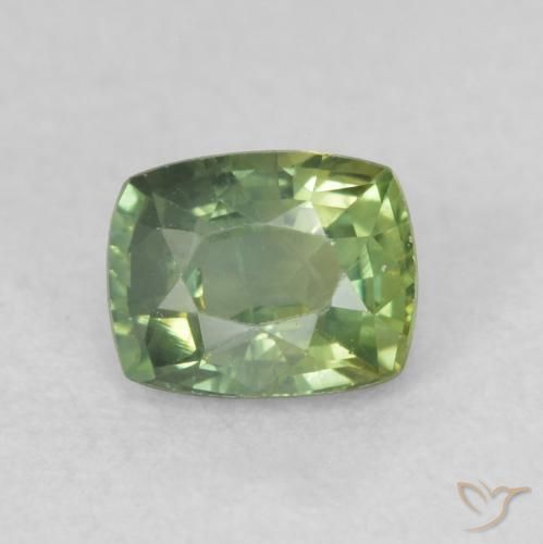 0.58ct Натуральный Темно-зеленый Сапфир, Подушка, VS-SI