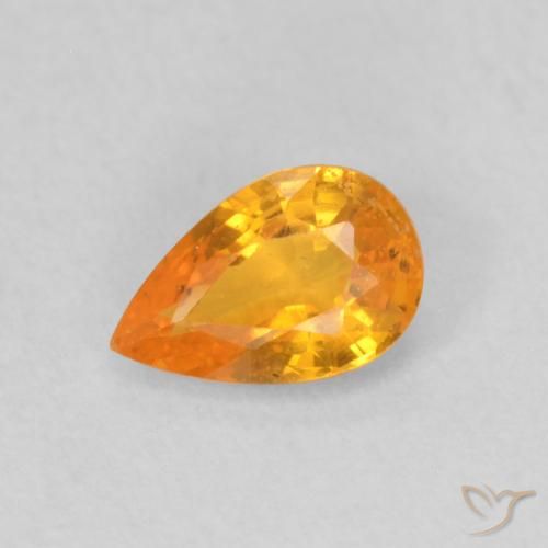 0.54ct Натуральный Средний апельсин Сапфир, Форма груши, Чистота VS
