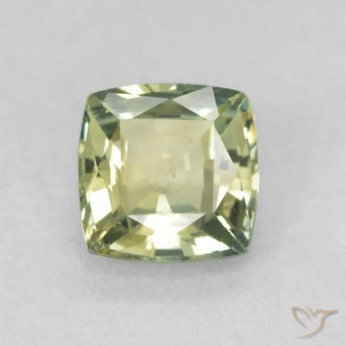0.79ct Натуральный Землисто-зеленый Сапфир, Подушка, VVS-VS