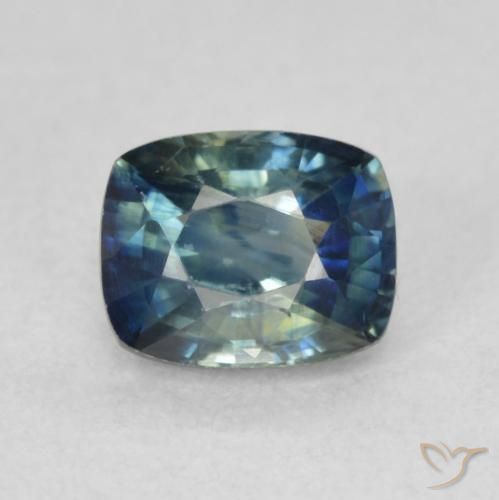 0.86ct Натуральный Темно-синий Сапфир, Подушка, VVS-VS