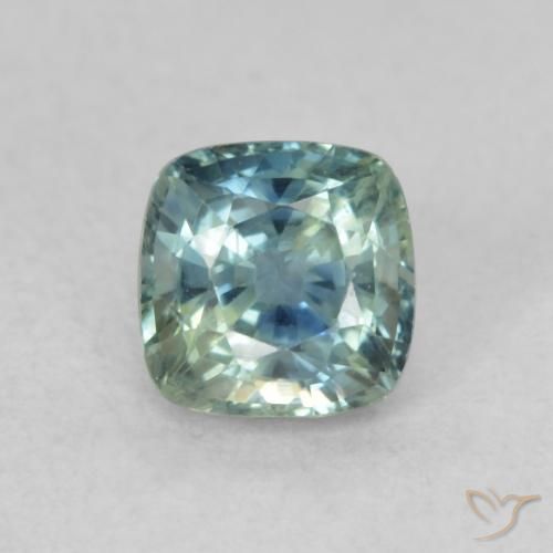 0.73ct Натуральный Средний сине-зеленый Сапфир, Подушка, VVS-VS