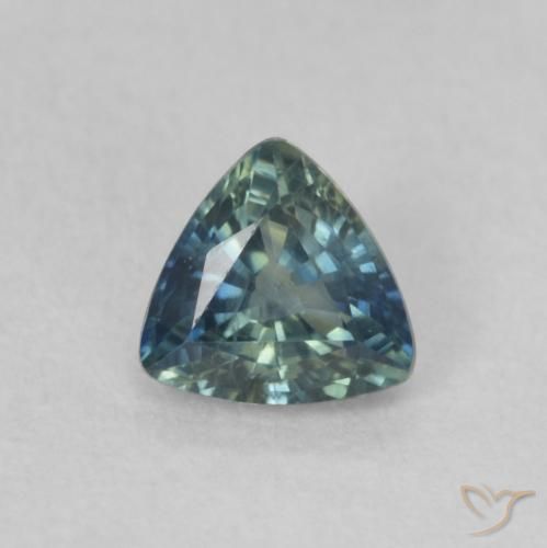 0.48ct Натуральный Бирюзовый Сапфир, Триллион, VVS-VS