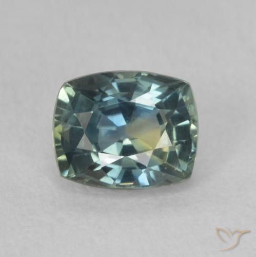 0.74ct Натуральный Бирюзовый Сапфир, Подушка, VVS-VS