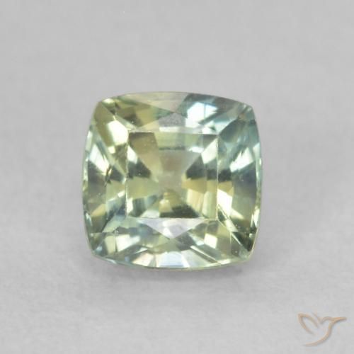 0.59ct Натуральный Светло-зеленый шалфей Сапфир, Подушка, Чистота VS