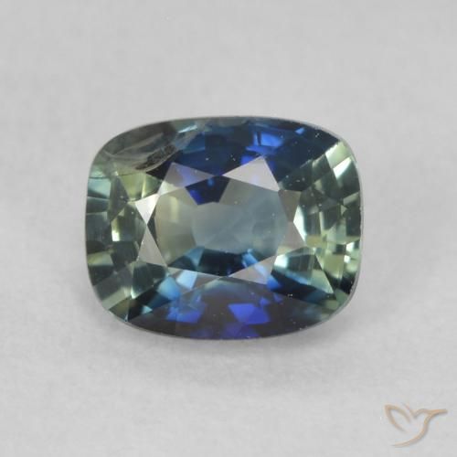 0.60ct Натуральный Бирюзовый Сапфир, Подушка, Чистота VS