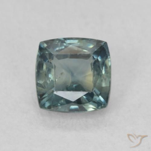 0.65ct Натуральный Голубовато-зеленый Сапфир, Подушка, Чистота VS