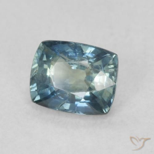 0.85 карата, натуральный Teal Blue Сапфир, Подушка, Чистота VS