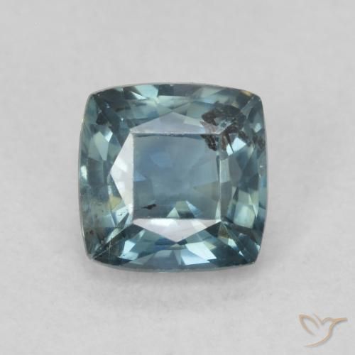 0.89ct Натуральный Бирюзовый Сапфир, Подушка, Чистота VS