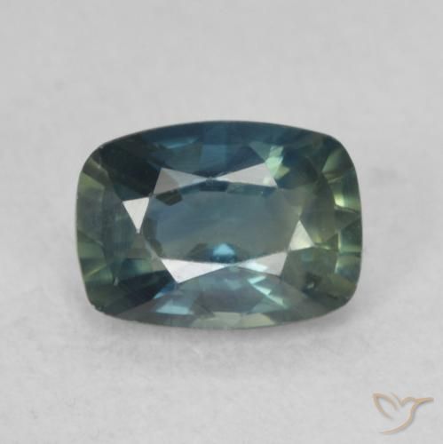 0.80ct Натуральный Бирюзовый Сапфир, Подушка, VVS-VS