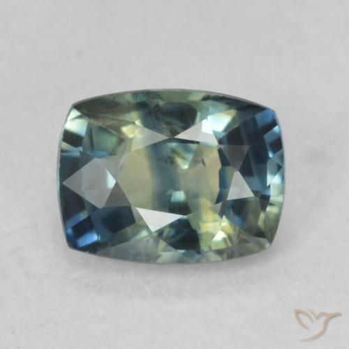 0.88ct Натуральный Многоцветный Сапфир, Подушка, VVS-VS