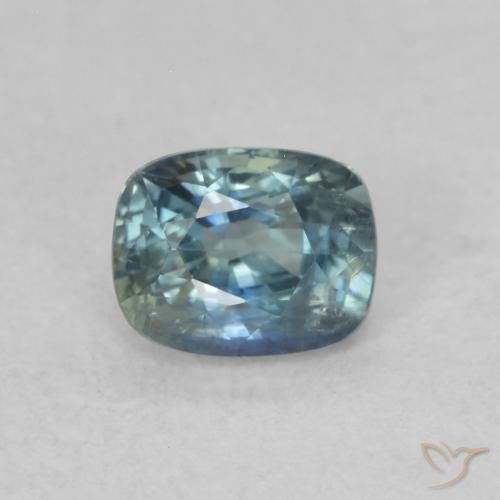 0.59ct Натуральный Бирюзовый Сапфир, Подушка, VS-SI