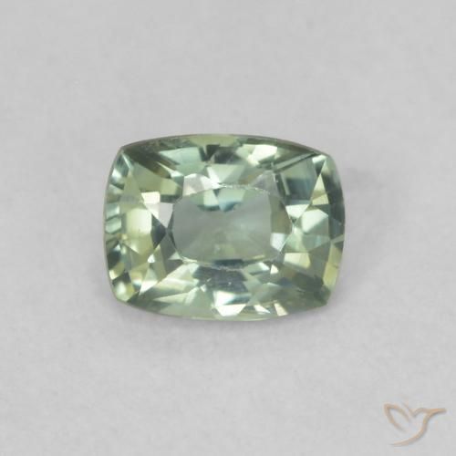 0.47ct Натуральный Светлый лесной зеленый Сапфир, Подушка, VVS-VS