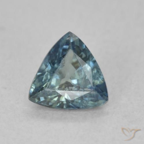 0.58ct Натуральный Бирюзовый Сапфир, Триллион, Чистота VS