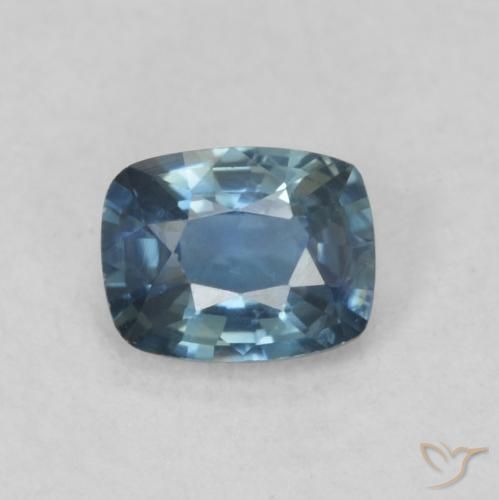 0.52ct Натуральный Темно-синий Сапфир, Подушка, Чистота VS
