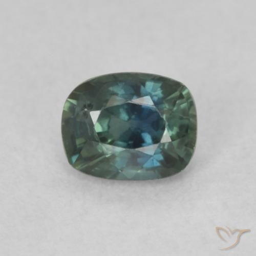 0.49ct Натуральный Бирюзовый Сапфир, Подушка, Чистота VS