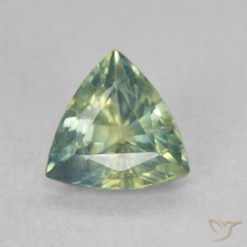 0.67ct Натуральный Многоцветный Сапфир, Триллион, Чистота VS, Photo A