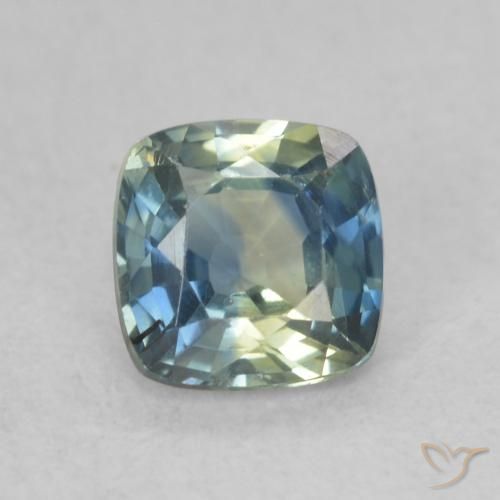 0.82ct Натуральный Многоцветный Сапфир, Подушка, Чистота VS