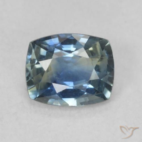 0.85ct Натуральный Бирюзовый Сапфир, Подушка, Чистота VS