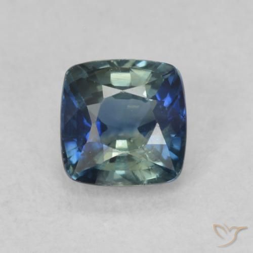 0.68ct Натуральный Бирюзовый Сапфир, Подушка, Чистота VS