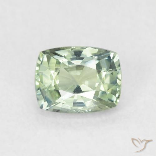 0.64ct Натуральный Светло-зеленый шалфей Сапфир, Подушка, Чистота VS