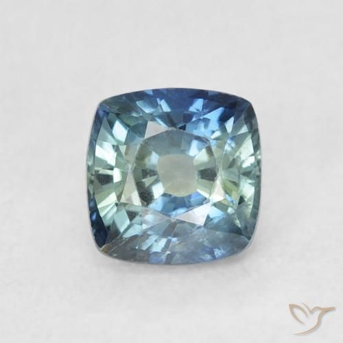 0.80ct Натуральный Бирюзовый Сапфир, Подушка, Чистота VS