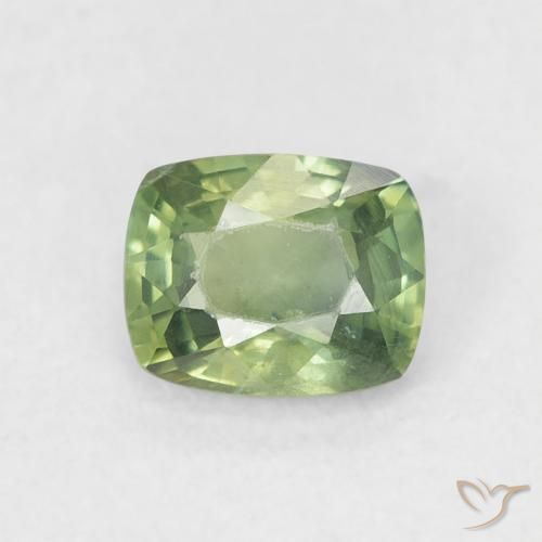 0.67ct Натуральный Травянисто-зелёный Сапфир, Подушка, Чистота VS
