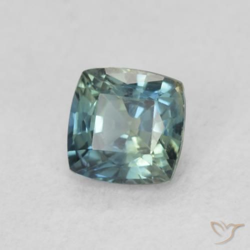 0.54 карата, натуральный Teal Blue Сапфир, Подушка, Чистота VS