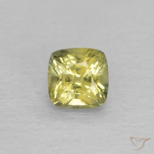 0.42ct Натуральный Ананас желтый Сапфир, Подушка, VVS-VS