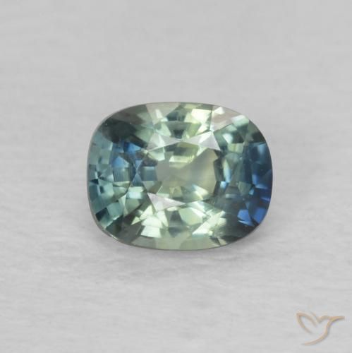 0.60ct Натуральный Бирюзовый Сапфир, Подушка, VVS-VS