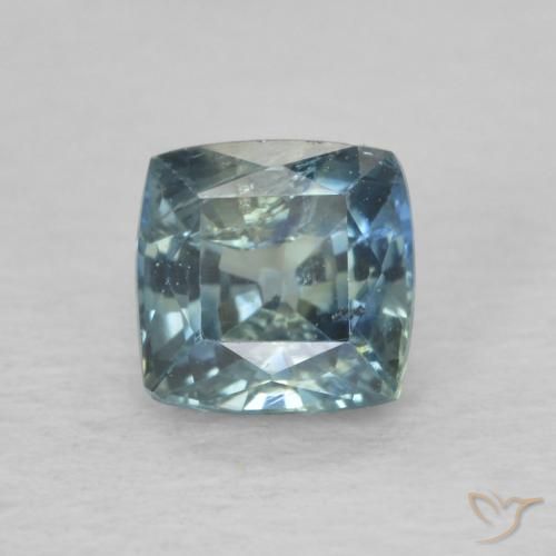 0.76ct Натуральный Сине-зеленый Сапфир, Подушка, VS-SI