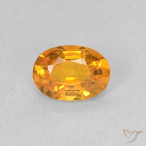 0.62ct Натуральный Средний апельсин Сапфир, Овал, VVS-VS