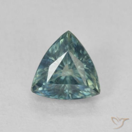 0.73ct Натуральный Teal Blue Сапфир, Триллион, Чистота VS