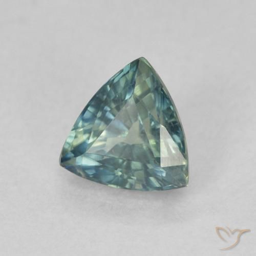0.73 карата, натуральный Teal Blue Сапфир, Триллион, Чистота VS