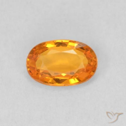 0.58ct Натуральный Средний апельсин Сапфир, Овал, VVS-VS